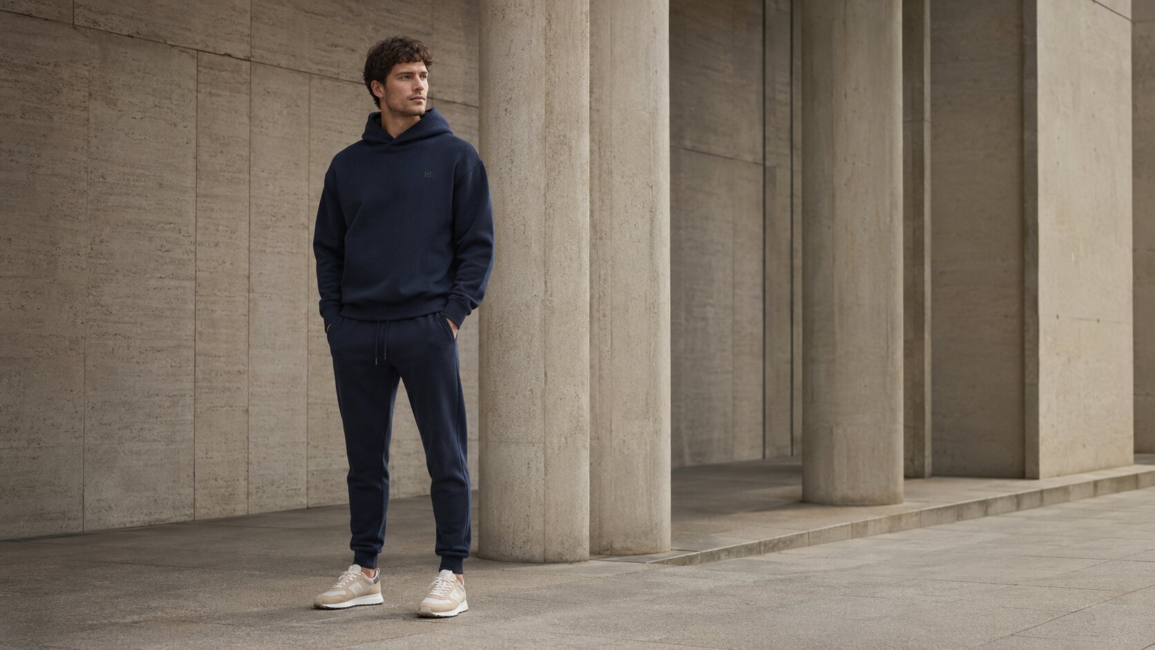 Kalëthon casual sportswear with structured city-ready layers