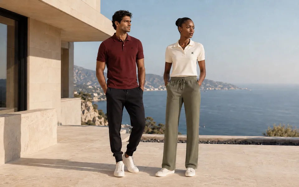 Casual Contrast Polo — Oxblood